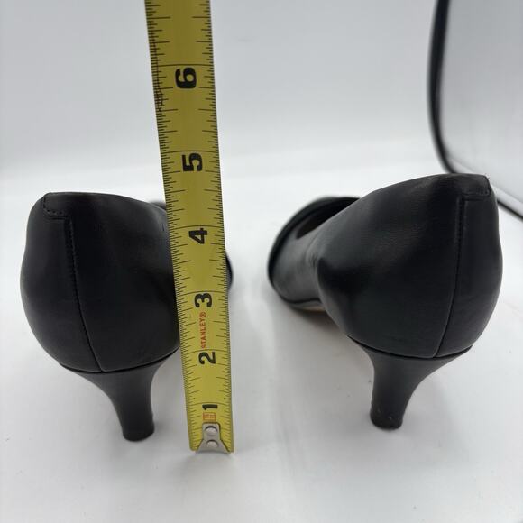 Clarks Collection Heels Womens 7.5 M Linvale Madie Pumps Pointed Toe Black - Picture 8 of 10